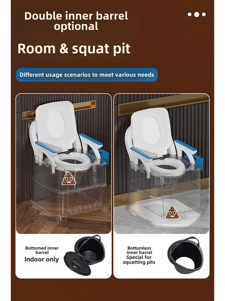 Portable Adult & Elderly Deodorant Toilet Stool for Home