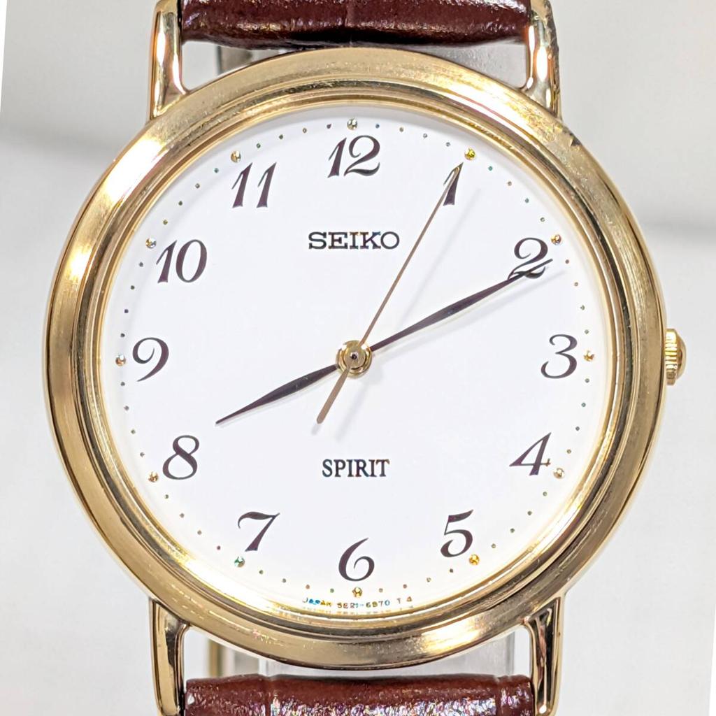SEIKO SPIRIT Мужские часы на батарейке с ремешком, Заменены, Состояние, Z-19
