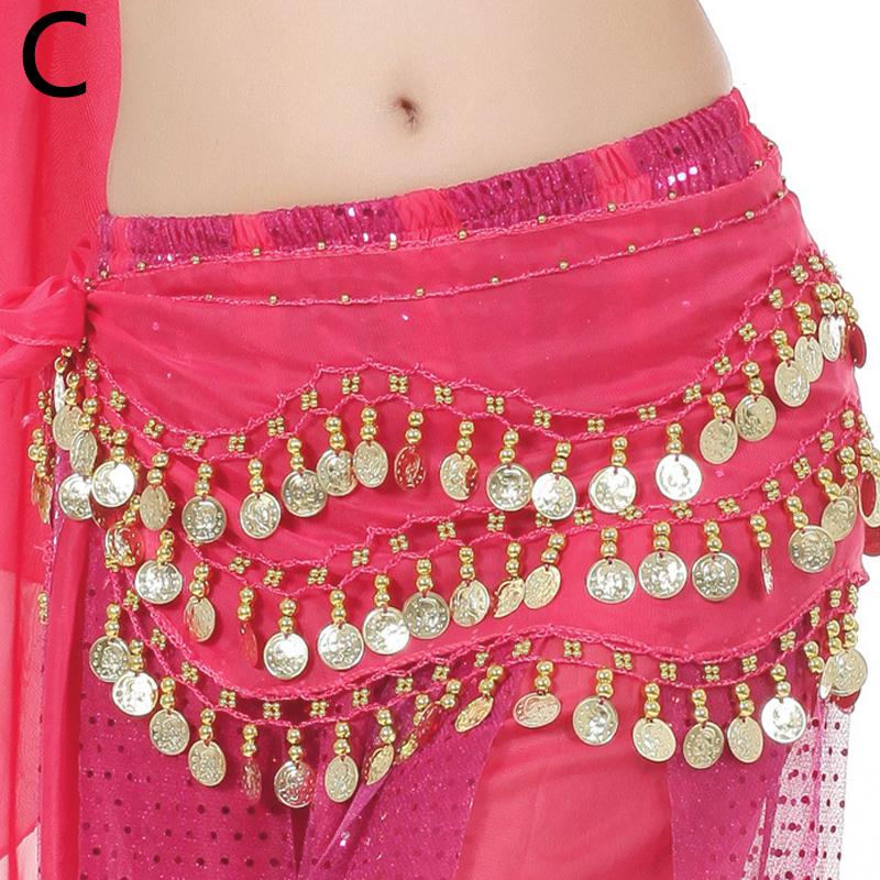Women's 3 Rows Waist Chain Belt Hip Scarf Belly Dancing Clothing Accessories Belt Skirt Fashion