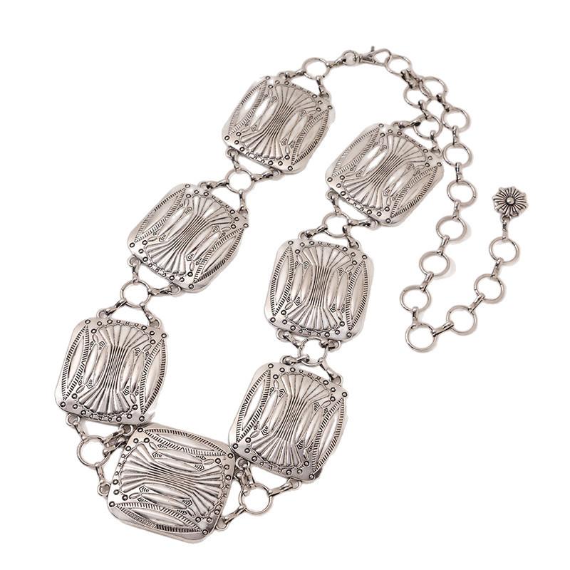 Высококлассная женская поясная цепочка в стиле ретро, старая, винтажная, бохо. Модная металлическая цепочка на талию для горячей девушки-миллениала.