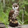 Смола Статуэтка Совы Искусственная Сова Уличная Скульптура Домашний Декор Скульптура Животного Декор для Газона и Двора Ремесло Счастливая Сова для Гостиной Офиса