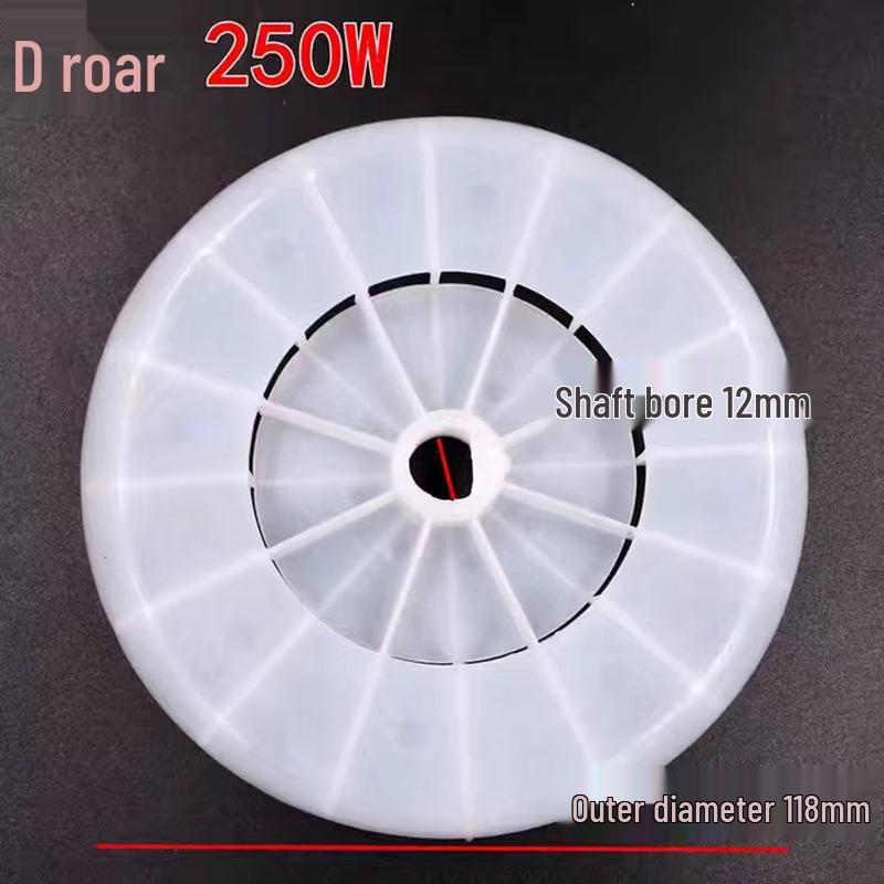 Single-Phase Motor Fan Plastic Water Pump Hoist with D and AOL Hole, 15/18/20/22 Round Hole Options, Cooling Fan Blade