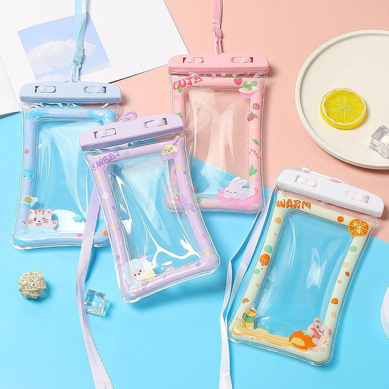 Водонепроницаемый мультяшный чехол для телефона Дрифт Дайвинг Плавательная сумка Подводный сухой мешок Чехол-крышка Для телефона Водные виды спорта Пляж Бассейн Лыжи