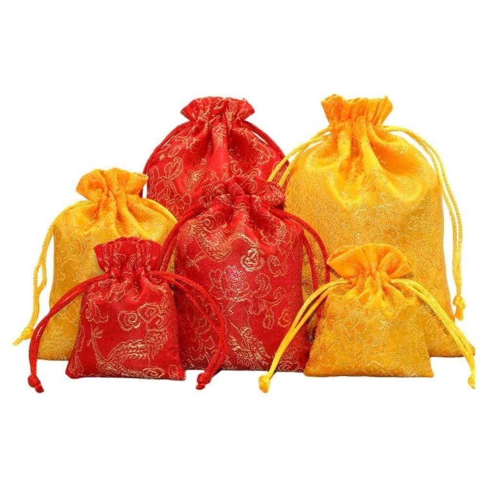 1/2шт регулируемые подарочные упаковочные мешочки в китайском стиле конфетные мешочки НОВЫЕ мешочки для хранения