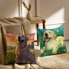 Labrador Retriever Pillow Friendly Dog Plush Cushion Cushion Cover Pillowcase Anti-Dustmite Living Room Sofa Decor Cushion Room