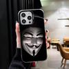 Anonymous V Mask Shockproof Phone Case for iPhone 17 Air 16 16E 15 Pro Max 14 Plus 13 Mini 12 Back Cover Anti Fall Fundas