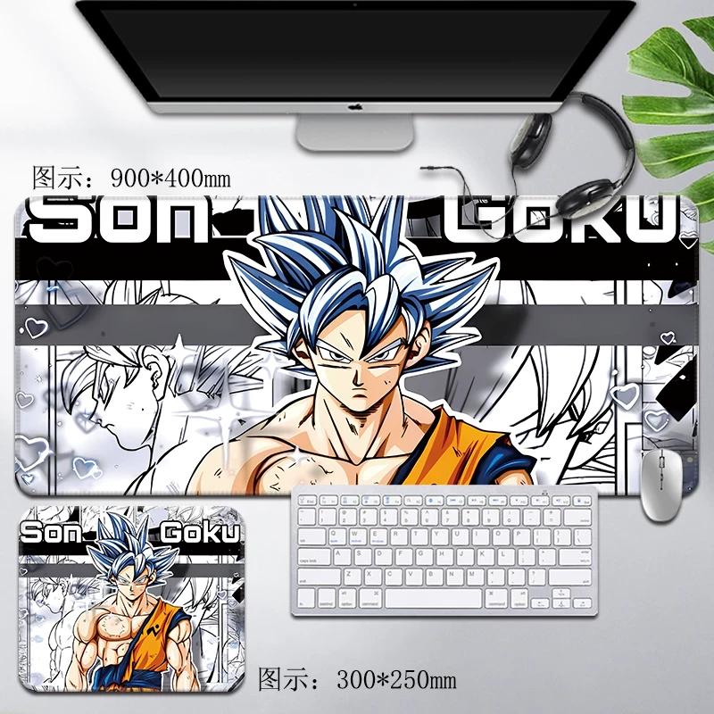 Кожаный коврик для мыши Dragon Ball Водонепроницаемый с принтом Сон Гоку Мужские компьютерные периферийные аксессуары Большой размер Игровой коврик для клавиатуры Офисный коврик для стола
