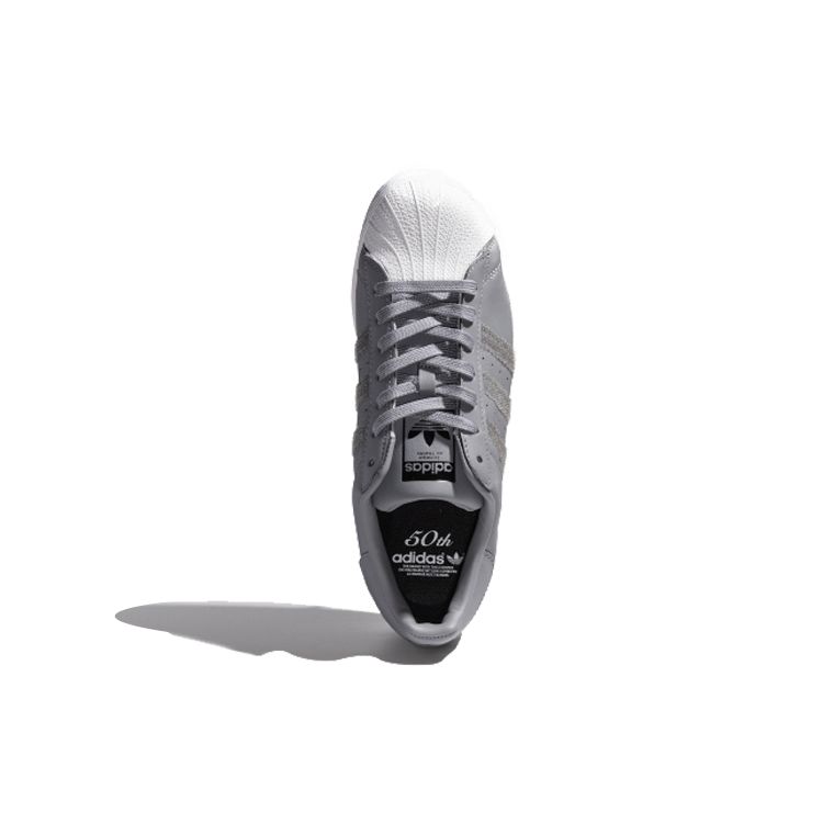 Adidas Originals Superstar Retro Casual Durable Low-Top Skate Shoes Unisex Sneakers Gray FX7766