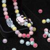 Для изготовления сережек-браслетов круглые свободные бусины DIY ювелирные аксессуары модные матовые 10 мм сердечник 100 шт. сэндвич для дома