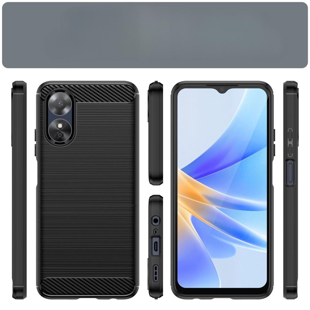 Case for Oppo A17, Karbon, black