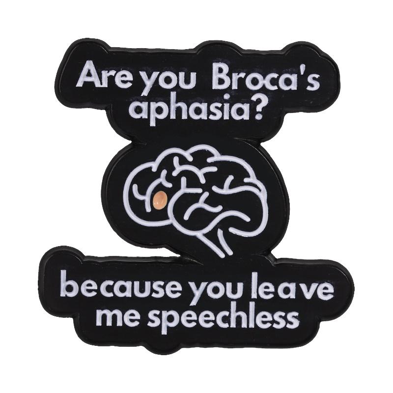 Xiaomi ADHD Different Ability Skeleton Broca's Aphasia Brain Enamel Pin Neurodiversity Medical Humor Brooch Clothes Badge Jewelry Gift