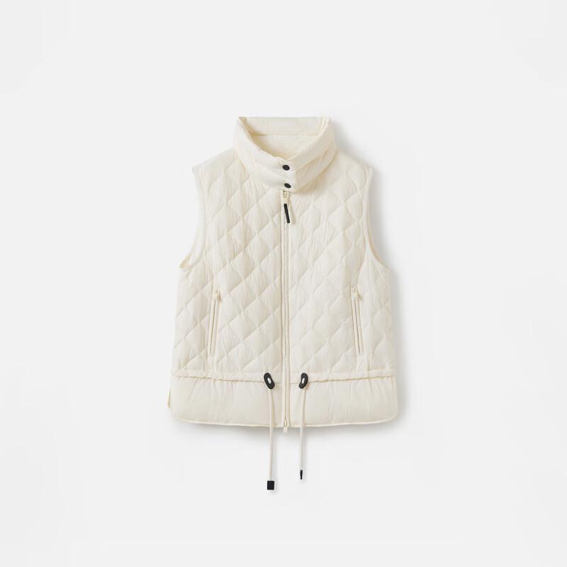 broadcast Women's Stand Collar Waist-Cinched Down Vest