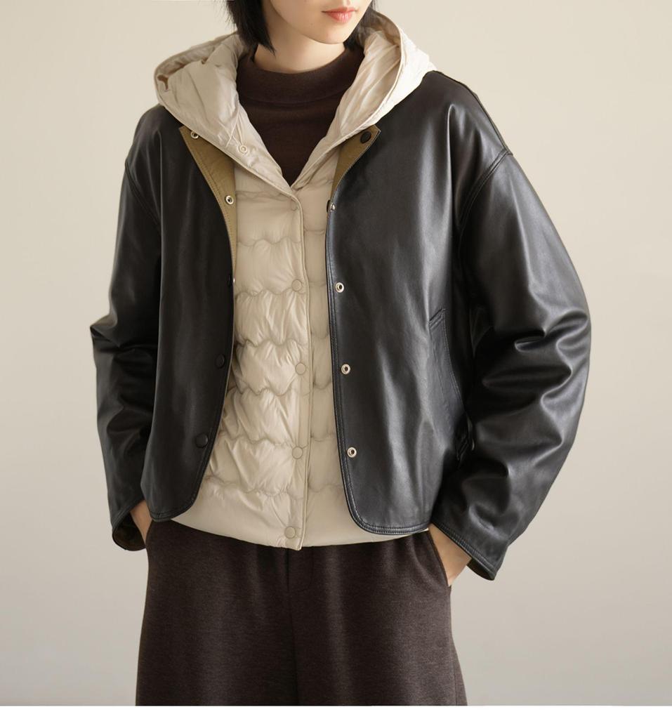 Графеновая легкая пуховая куртка с капюшоном