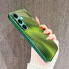 Кристальный чехол для телефона Samsung Galaxy S26 S25 S24 S23 S22 S21 FE Ultra Plus с решетчатой структурой, встроенное зеленое стекло, Изысканный