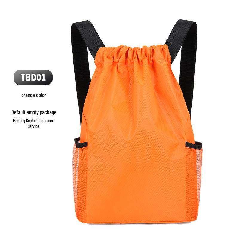 Large Capacity Drawstring Backpack: Double Shoulder Sports Fitness & School Bag