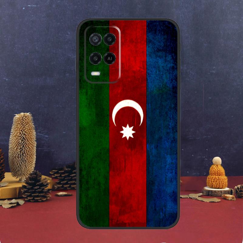 Azerbaijan Flag Case For OPPO A54 A74 A94 A98 A78 A79 A16 A76 A96 A5 A9 A17 A77 A15 A52 A72 A53 A57S Cover