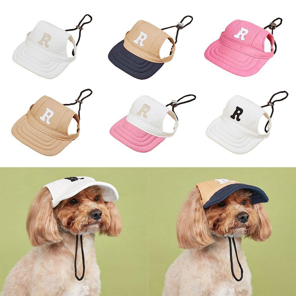 Washable Dog Sun Hat Lightweight Letter Cap NEW Dog Bonnet Cap Dog