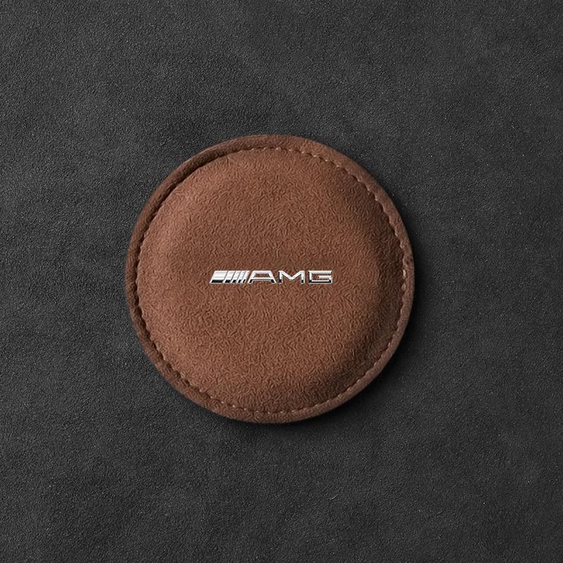 AABIF1 Car Water Cup Pad PU Slot Non-slip Coaster Mat Car Interior Goods Stickers For Mercedes-Benz C320 CL55 CL600 CL65 C240 C280 C320