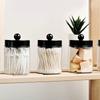 1/2pcs Acrylic Clear Cotton Swab Storage Tank Desktop Cosmetics Organizer Makeup Swab Organizer Box with Lid