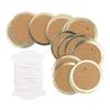 24 Round Kraft Hang Tags with Silver Outline