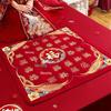 Набор вышитых свадебных подушек: 'Фу' Иероглиф и Дизайн 'Сто Благословений' для Постели Невесты с Мотивом Ранних Родов