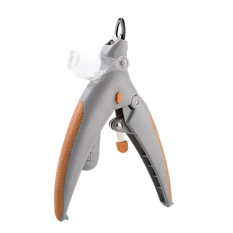 Профессиональная машинка для стрижки когтей питомцев с LED-подсветкой и увеличительным выпуклым зеркалом. Собака, кошка, питомец, уход, чистка, принадлежности.