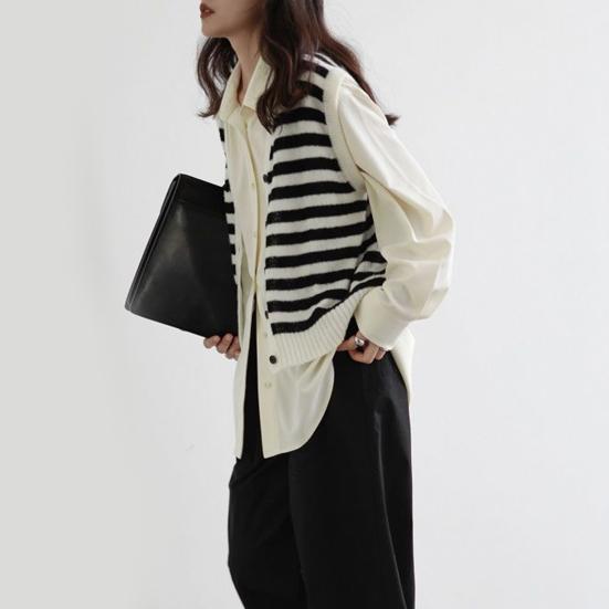 Женская рубашка однотонная с длинным рукавом и лацканами, повседневная рубашка свободного кроя для офиса и вечеринок, повседневная одежда