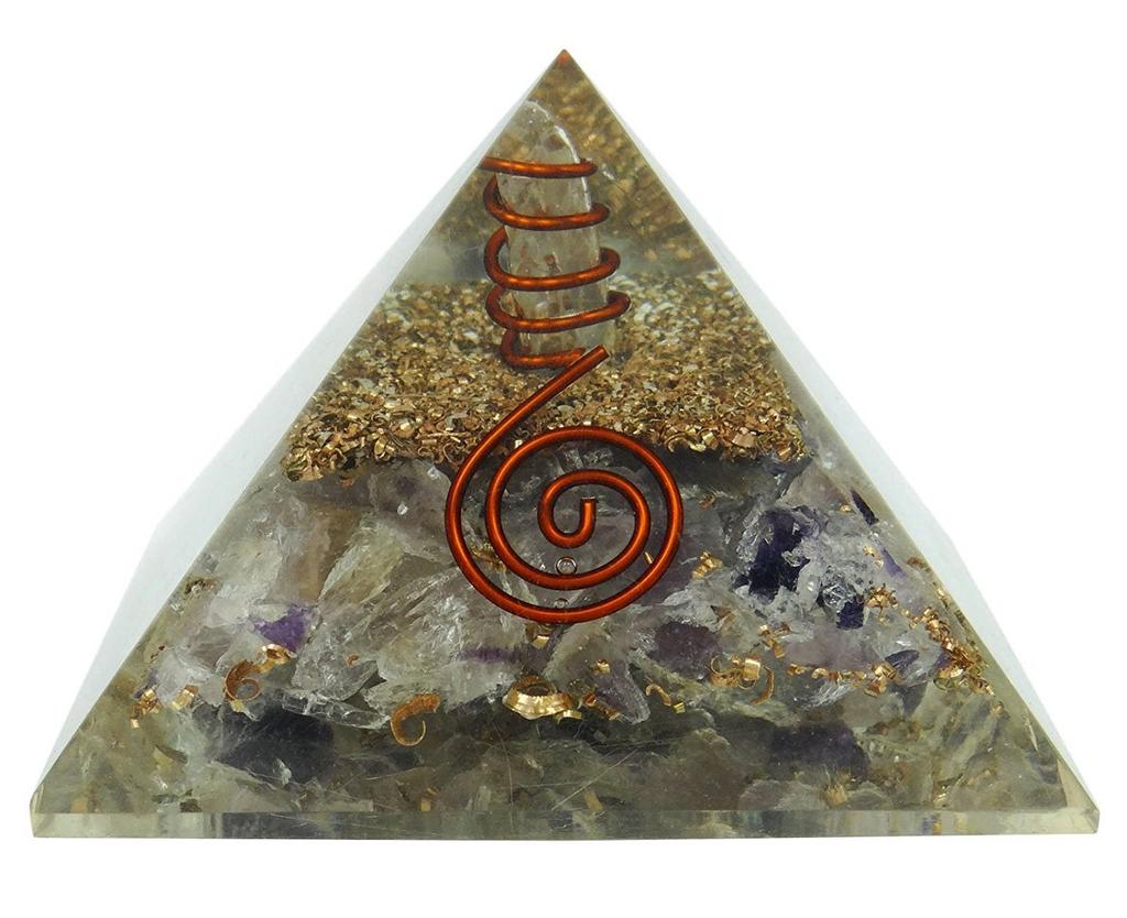 Harmonize Черный турмалин оргоновая пирамида Исцеляющий кристалл ЭМП Защита Медитация Йога Генератор энергии с медной чакрой Symobol Home D cor