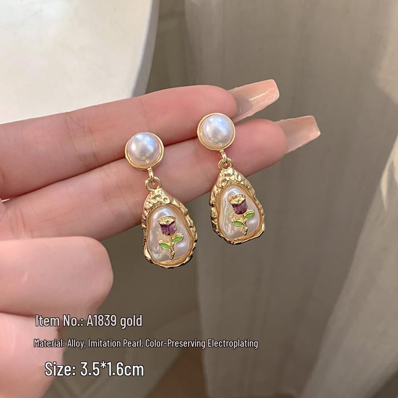 Elegant Imitation Pearl Stud Earrings – Luxury, Versatile Style for Women