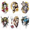 Beautiful Woman Punk Style Suit Simulation Tattoo Color Pattern Flower Arm Water Transfer Waterproof Tattoo Sticker