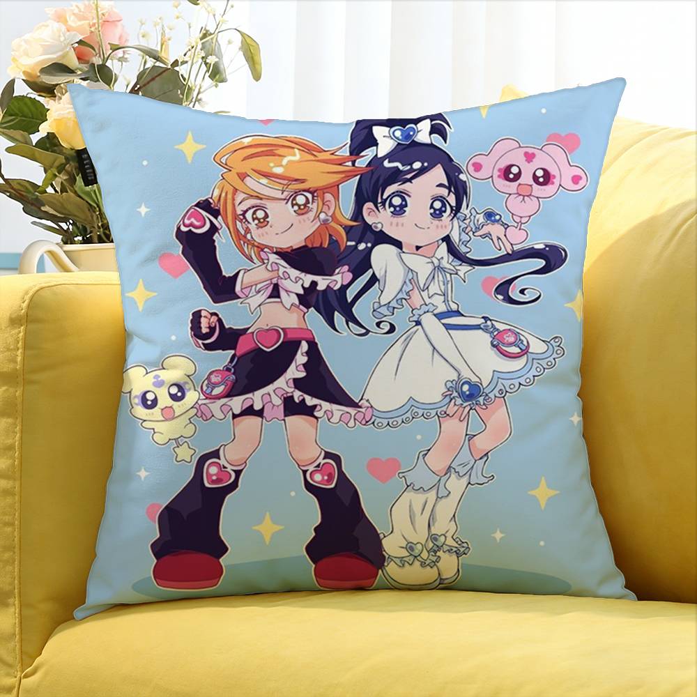 Futari wa Pretty Cure Various Sizes Square Pillow Case For Car Home Bedchamber Decor