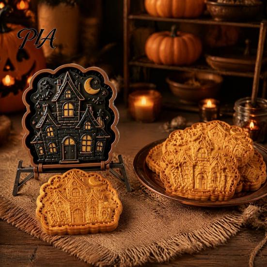 Easy Mini Pastry Maker Kit Pie Press Mold, Hand Cutter for Holiday Baking, Kitchen Utensils Home Baking Halloween Party DIY Dessert Tool, Non-Stick