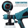 1 Set 1000ML Cordless Electric Spray Gun Airbrush Paint Sprayer For 18V Battery