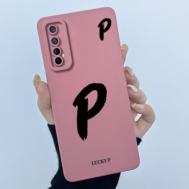 Для Realme 7 RMX2155 7 Pro RMX2170 Чехол Счастливой Начальной Буквой Мягкий Силиконовый Матовый Чехол для Телефона для Realme7 RMX2151 корпус