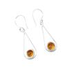 Цитрин Драгоценный камень 925 Стерлинговое серебро Ювелирные изделия Ручной работы Серьги-капли 1,76" EE-126-2