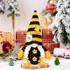 Good Luck Gnome Ornament Bee Day Themed Sunflower Decor Plush Doll Gnome Figurine Centerpiece Festive Bee Party Decoration