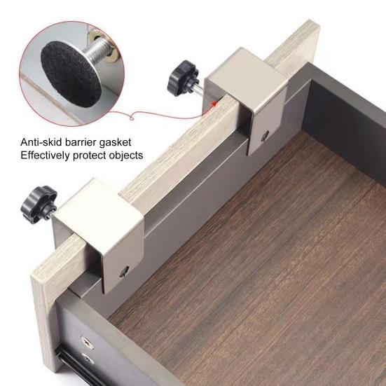 2 шт. зажимы для фиксации ящика, нержавеющие, прочные, несущие противоскользящие конструкции, передние монтажные зажимы для ящика, деревообрабатывающие инструменты