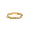 Yhpup Delicate Stainless Steel Inlaid Zirconia Polished Thin Ring High Quality Chic Jewelry Accessories Gift