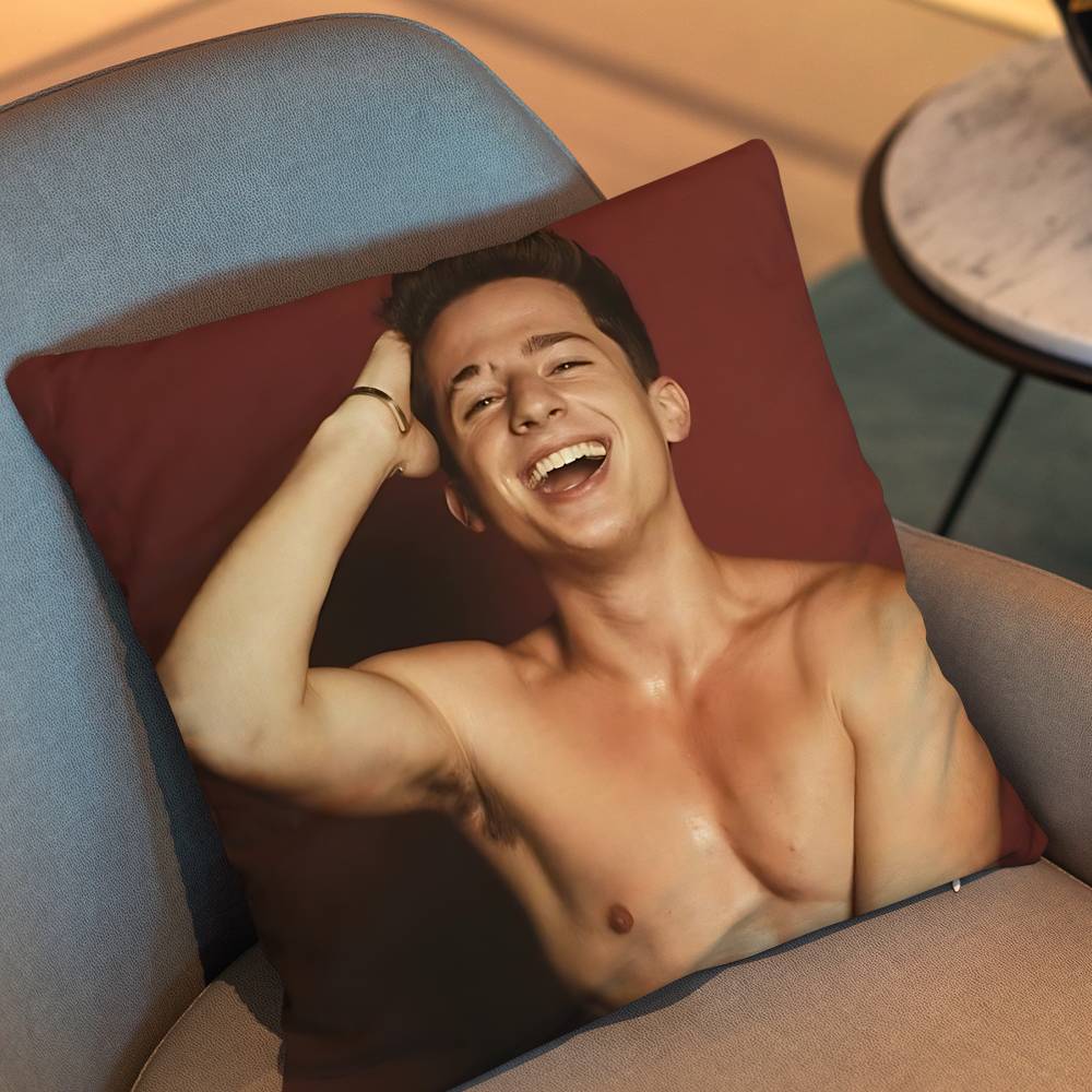 Whatever'S Clever! Charlie Puth Pillow Case Anti-Dustmite Pillowcase Invisible Zipper Silky Short Plush Sofa Cushion Cover