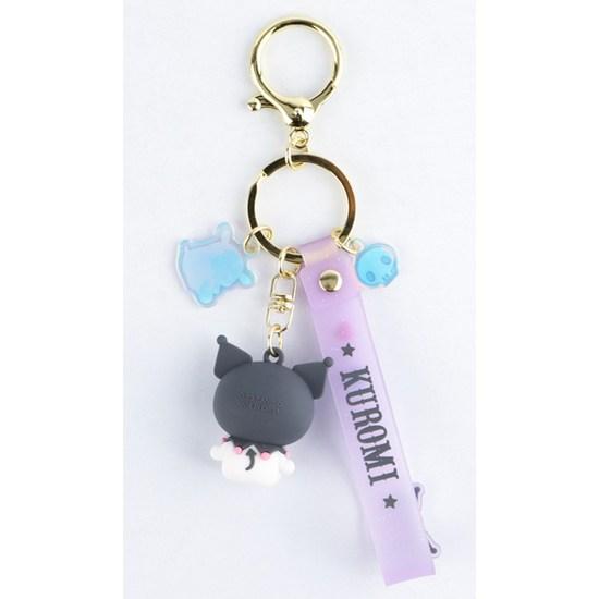 Bunnyland Sanrio Characters Figure Keyring, Kuromi, 1 Piece, a Popular Character In Korea