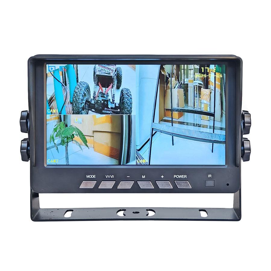 DIYKIT 7inch AHD IPS 4 Split Quad Screen Rear View Car Monitor Support 720P 1080P AHD CVBS Car Camera Video Recording