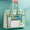 1 Large Capacity Portable Transparent Waterproof Handheld Folder Expandable File Storage Bag PVC Self-Adhesive File Bag For Of