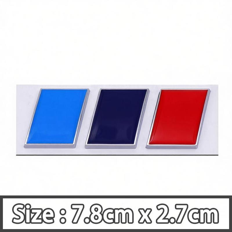 3D Metal Three Color Flags Badge Sticker German French Italian Flag Logo Badge Car Rear Trunk Emblem