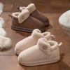 Home Thermal Cotton Slippers Couple Non-slip Thick-soled Slippers Autumn and Winter Thickened Cotton Towels and Plush Cotton Shoes