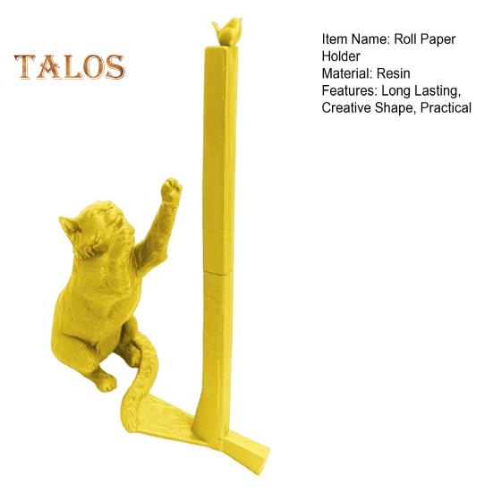 Отдельно стоящий держатель для бумажных полотенец в виде кота, прочная конструкция, держатель для бумажных полотенец на кухонной столешнице, забавный органайзер для бумаги в виде кота