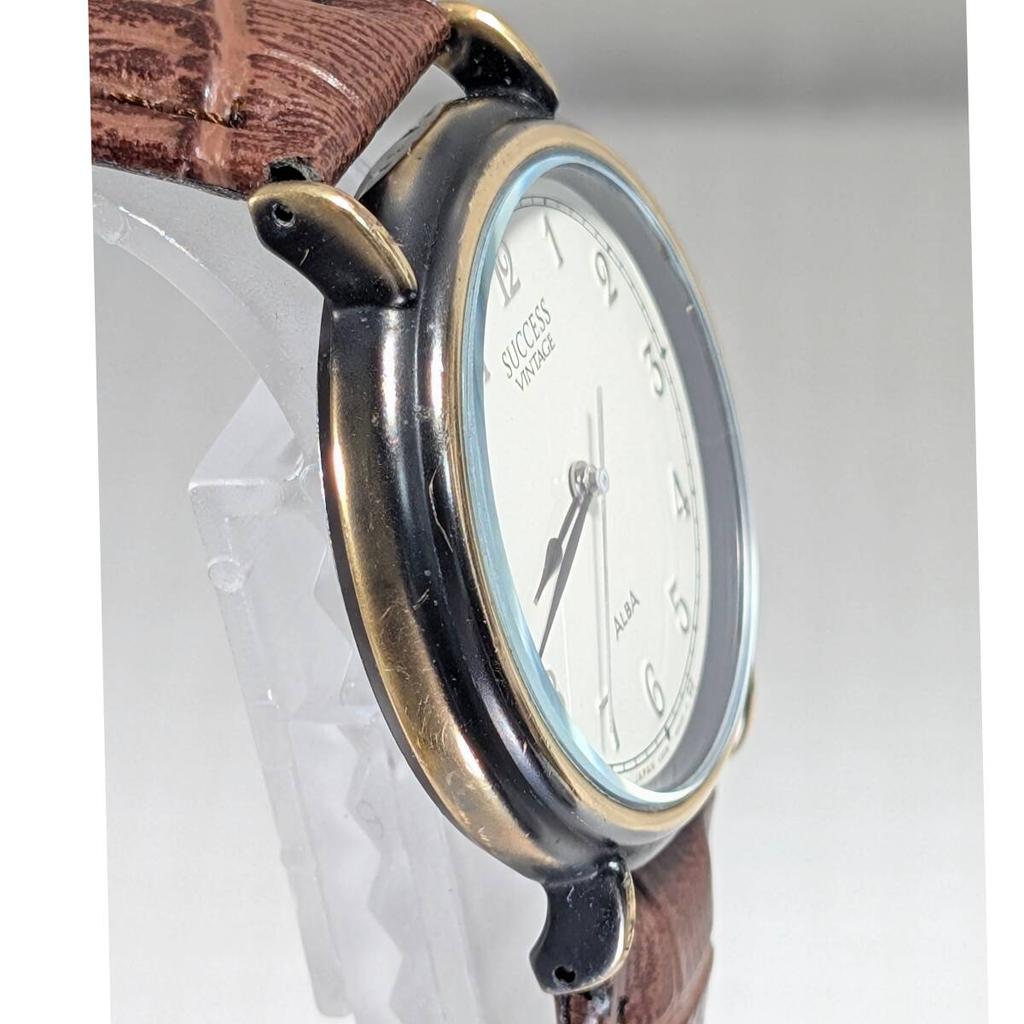 SEIKO ALBA SUCCESS Винтажные Мужские Часы на Батарейке с Замененным Ремешком, Рабочие, Состояние, O-07