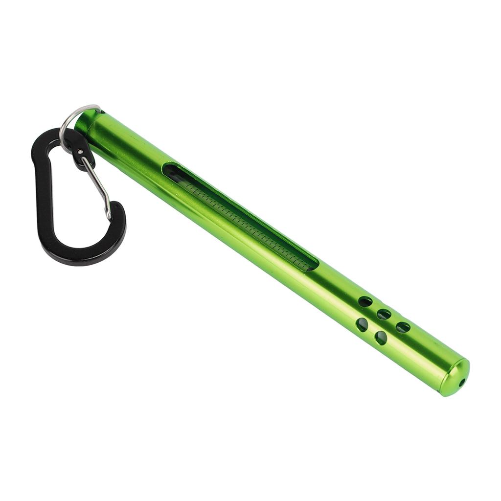Fly Fishing Water Thermometer Stream Water Temperature Measurement Tools with CarabinerGreen