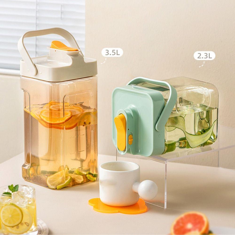 2.3L/3.5L Water Bottle with Faucet Drinking Bottle Refrigerator Cold Water Jug Cold Water Bottle