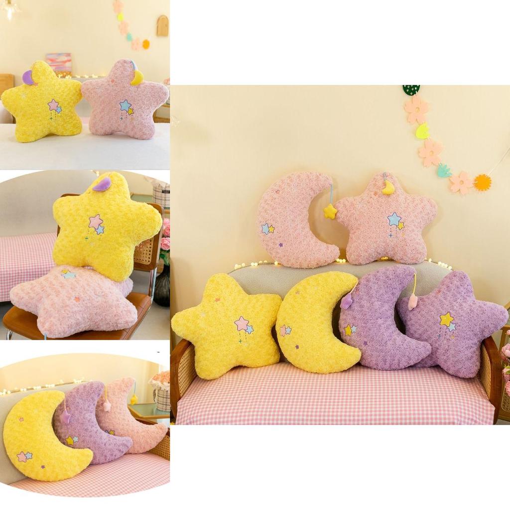 Уютная плюшевая кукла-месяц и звезда для девочек, гипоаллергенная мягкая игрушка
