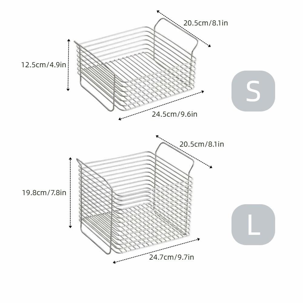 Non-Slip Kitchen Storage Rack Stainless Steel Fruit Vegetable Basket Kitchen